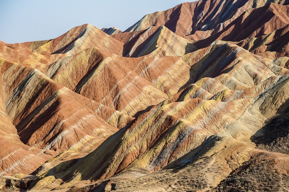 The Danxia mountain in Zhangye of Gansu province of China 