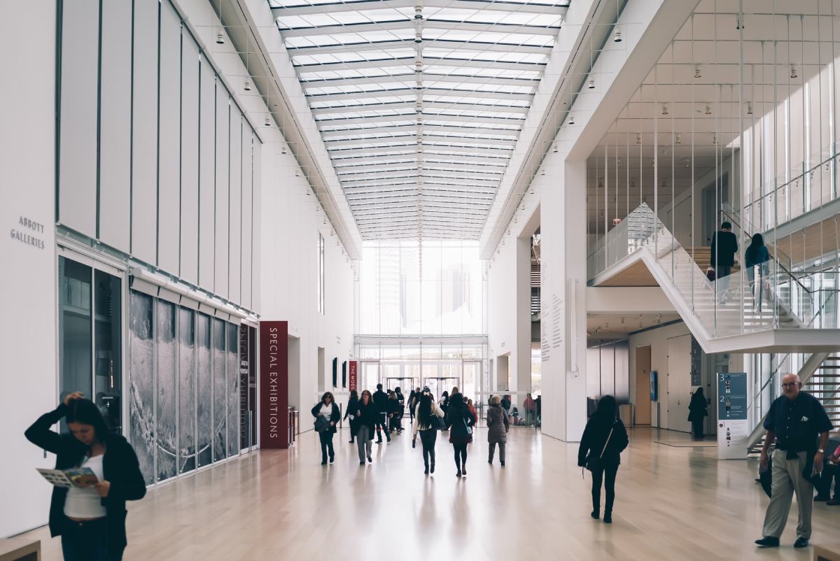 The modern interior of the museum © pexels