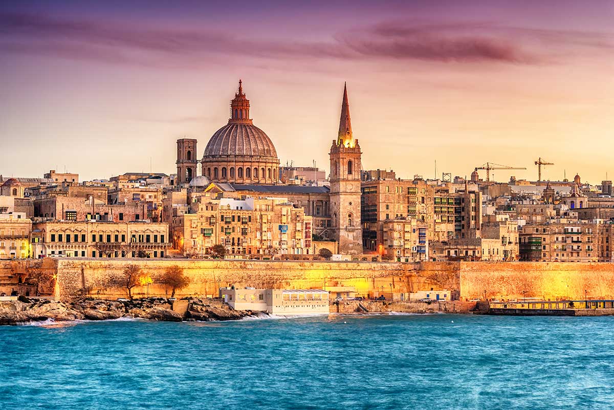 A view of Valletta as seen from the sea